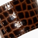 Jennifer Behr - Embossed Leather Ponywrap -- Brown Croc