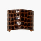 Jennifer Behr - Embossed Leather Ponywrap -- Brown Croc
