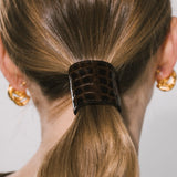 Jennifer Behr - Embossed Leather Ponywrap -- Brown Croc