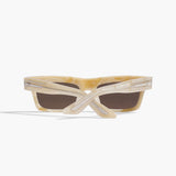 KHAITE x Oliver Peoples 1985C in Beige Silk and Brown