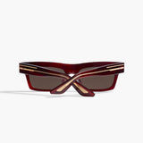 KHAITE x Oliver Peoples 1992C in Bordeaux Bark and Brown