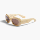 KHAITE x Oliver Peoples 1992C in Beige Silk and Brown