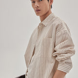 FRAME - Brown Striped Shirt -- Brown Stripe
