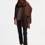 ROHE - Wool scarf | pure chocolate
