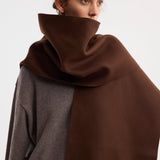 ROHE - Wool scarf | pure chocolate