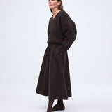 ROHE - A-line skirt | dark brown