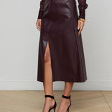 L'AGENCE - Robyn Vegan Leather Midi Skirt