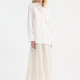 ROHE - Poplin silk combined gilet-dress | optic white
