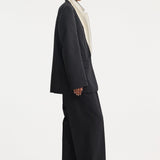 ROHE - Contrast detail blazer | black