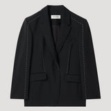 ROHE - Contrast detail blazer | black