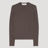 ROHE - Fine merino long sleeve | brown melange