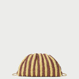 Loeffler Randall - Bailey Brown/Butter Stripe Dome Clutch