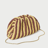 Loeffler Randall - Bailey Brown/Butter Stripe Dome Clutch