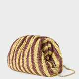 Loeffler Randall - Bailey Brown/Butter Stripe Dome Clutch