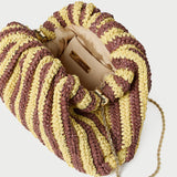 Loeffler Randall - Bailey Brown/Butter Stripe Dome Clutch