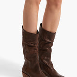 Khaite - Clive Boot in Dark Brown Leather