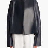 Khaite - Edith Jacket in Dark Navy Leather