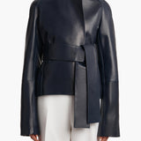 Khaite - Edith Jacket in Dark Navy Leather