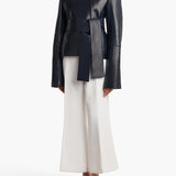 Khaite - Edith Jacket in Dark Navy Leather