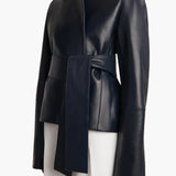 Khaite - Edith Jacket in Dark Navy Leather