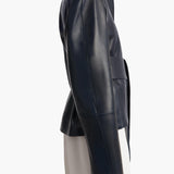 Khaite - Edith Jacket in Dark Navy Leather
