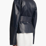Khaite - Edith Jacket in Dark Navy Leather
