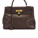 Hermes Courchevel Kelly 32 Handbag in Brown Vintage