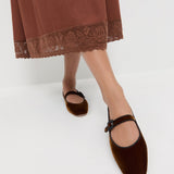 Loeffler Randall - Ginger Brown Velvet Mary Jane