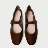 Loeffler Randall - Ginger Brown Velvet Mary Jane
