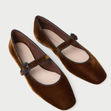 Loeffler Randall - Ginger Brown Velvet Mary Jane