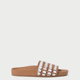 Loeffler Randall - Henri Brown/White Crochet Sandal