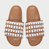 Loeffler Randall - Henri Brown/White Crochet Sandal