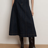 Veronica Beard - Alix Denim Midi Skirt