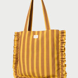 Loeffler Randall - Justine Brown/Yellow Stripe Tote Bag