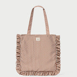 Loeffler Randall - Justine Brown Gingham Ruffle Tote