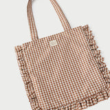 Loeffler Randall - Justine Brown Gingham Ruffle Tote