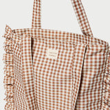 Loeffler Randall - Justine Brown Gingham Ruffle Tote