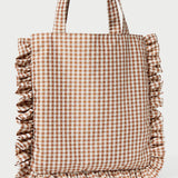 Loeffler Randall - Justine Brown Gingham Ruffle Tote