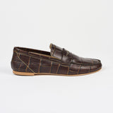 Jamie Haller - The Penny Loafer in Deep Brown Croc