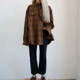 Jamie Haller - The Big Shirt Flannel in Browns