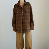 Jamie Haller - The Big Shirt Flannel in Browns