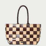 Loeffler Randall - Klara Brown/Butter Woven Leather Tote