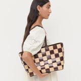 Loeffler Randall - Klara Brown/Butter Woven Leather Tote