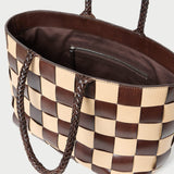 Loeffler Randall - Klara Brown/Butter Woven Leather Tote