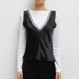 Leset - Barb Lace V Neck Tank