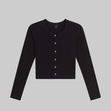 Leset - Pointelle Crop Cardigan