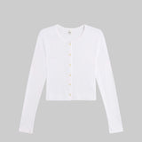 Leset - Pointelle Crop Cardigan