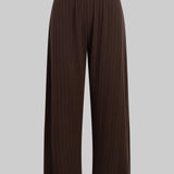 Leset - Pointelle Crop Wide Leg Pant