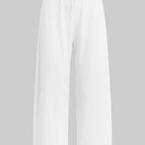 Leset - Pointelle Crop Wide Leg Pant