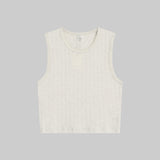 Leset - Pointelle Sleeveless Crew